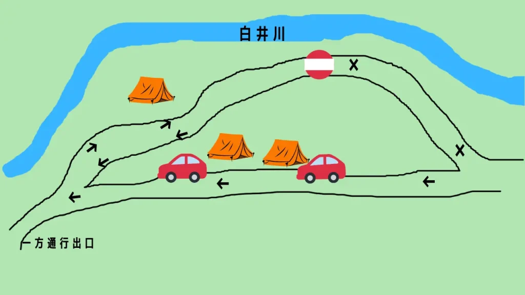 赤井川トモプレイパークの地図（手書き）